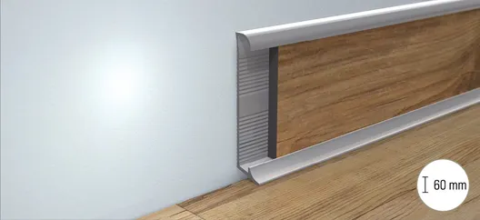 wineo Fußleiste Aluminium Einschub modern Bodenbelag Holzoptik