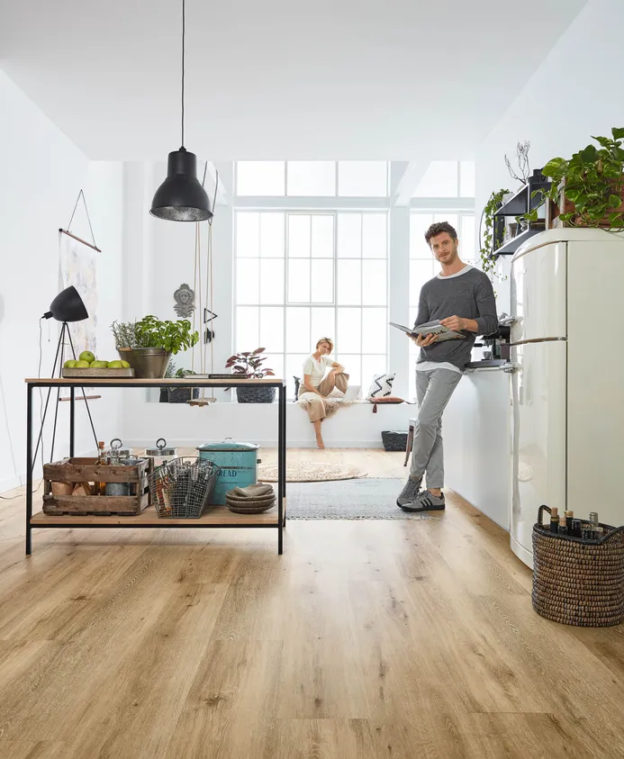 Designboden zum Klicken Rigid #LisbonLoft RLC192W6 Küche Holzoptik Loft Vinylboden